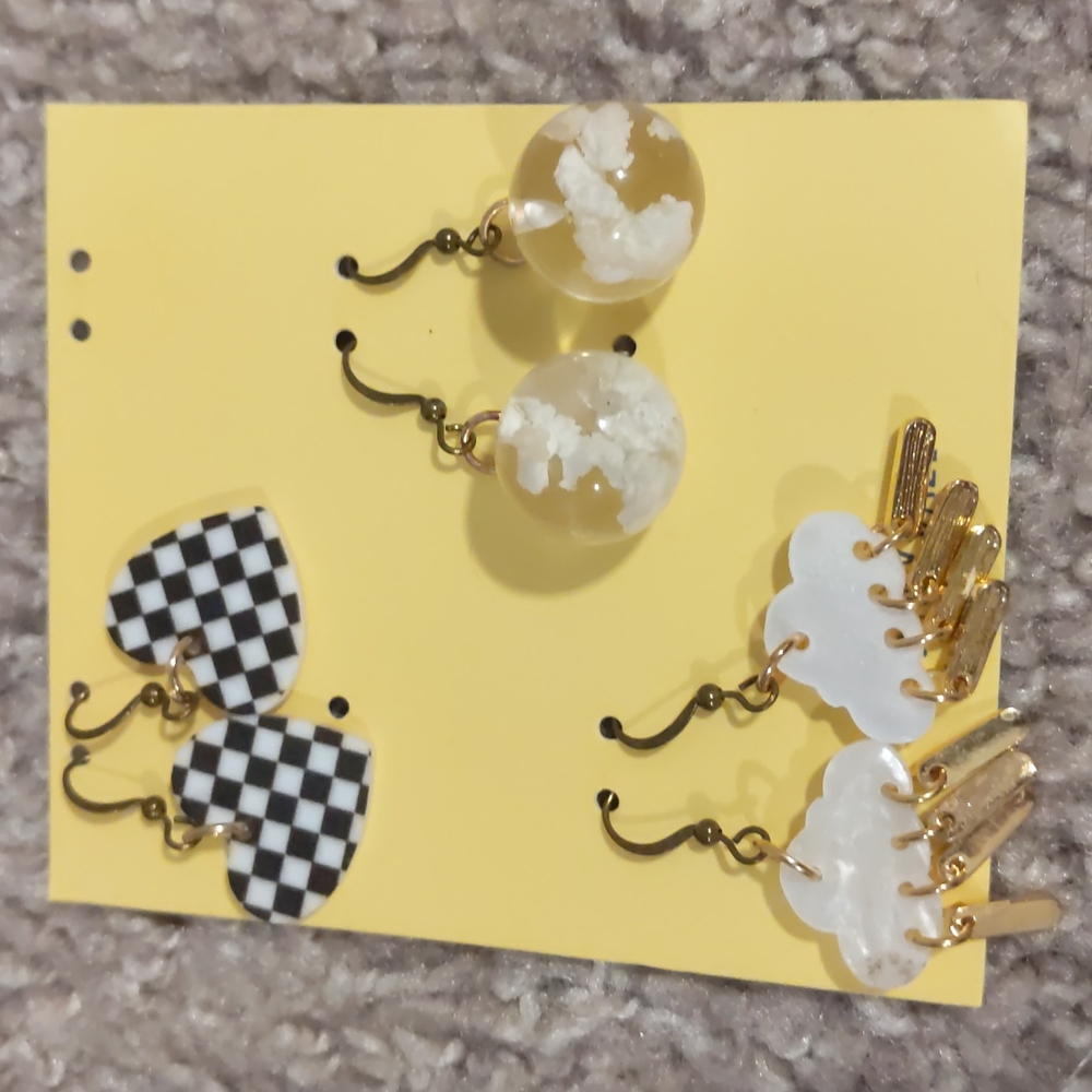 Repurposed charm earrings